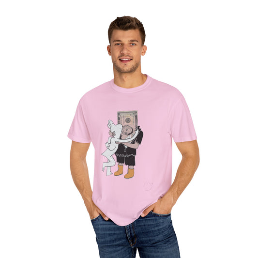 Unisex Garment-Dyed T-shirt kissing money